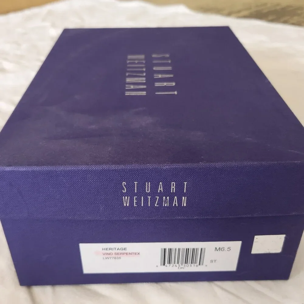 Stuart Weitzman RARE T Strap Python heels size 7 - Picture 8 of 9